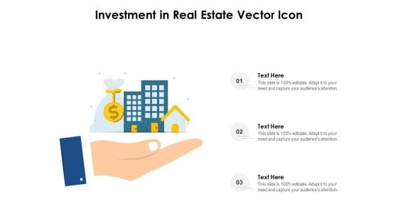 Investment In Real Estate Vector Icon Ppt PowerPoint Presentation Portfolio Show PDF