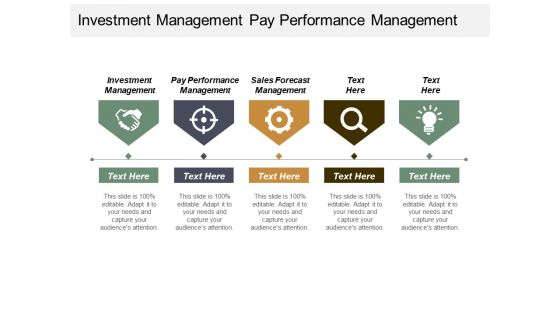 Investment Management Pay Performance Management Sales Forecast Management Ppt PowerPoint Presentation Show Model