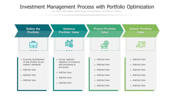 Investment Management Process With Portfolio Optimization Ppt PowerPoint Presentation Icon Portfolio PDF