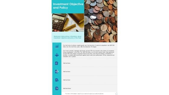 Investment Objective And Policy One Pager Documents