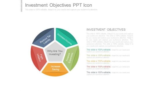 Investment Objectives Ppt Icon
