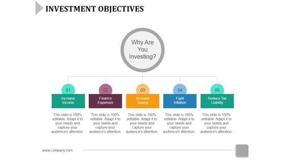 Investment Objectives Template 1 Ppt PowerPoint Presentation Show Deck