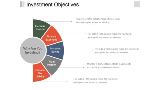 Investment Objectives Template 2 Ppt PowerPoint Presentation Icon Example Topics