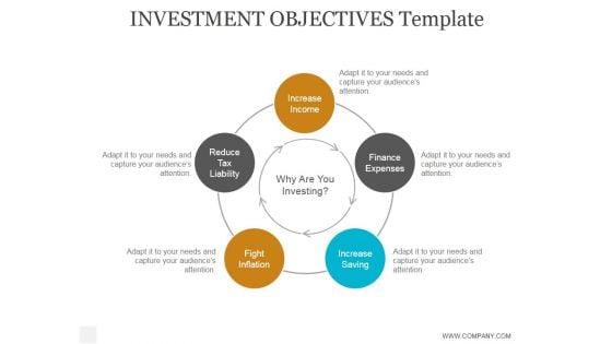 Investment Objectives Template Ppt PowerPoint Presentation Diagrams