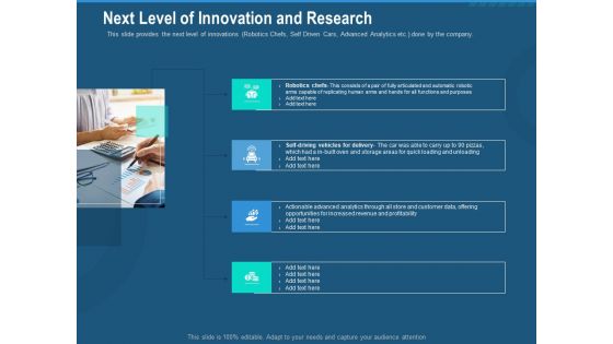 Investment Pitch To Generate Capital From Series B Venture Round Next Level Of Innovation And Research Professional PDF