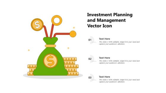 Investment Planning And Management Vector Icon Ppt PowerPoint Presentation Inspiration Slide Download PDF