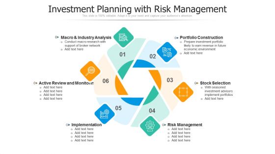 Investment Planning With Risk Management Ppt PowerPoint Presentation Show Graphics PDF