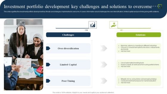 Investment Portfolio Development Key Challenges And Solutions To Overcome Ppt Styles Example PDF