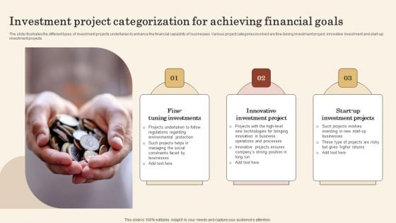 Investment Project Categorization For Achieving Financial Goals Guidelines PDF