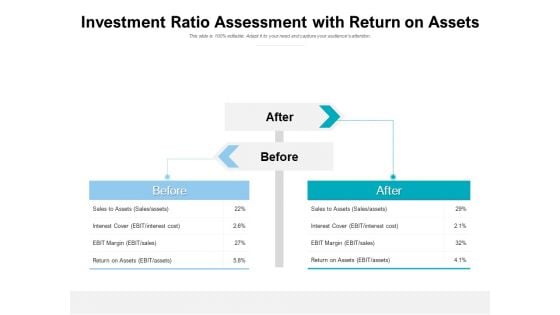 Investment Ratio Assessment With Return On Assets Ppt PowerPoint Presentation Styles Inspiration