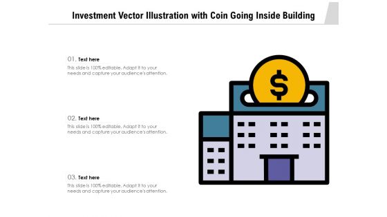 Investment Vector Illustration With Coin Going Inside Building Ppt PowerPoint Presentation File Model PDF