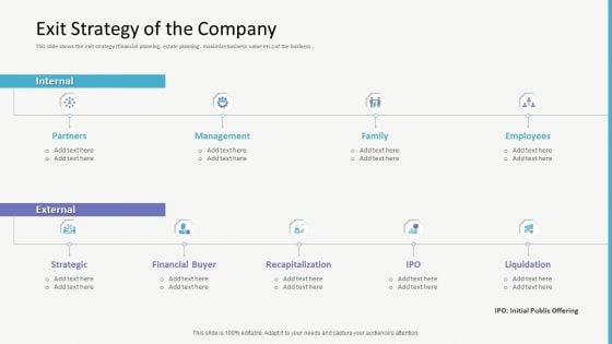 Investor Gap Financing Exit Strategy Of The Company Template PDF