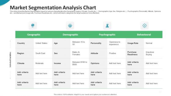 Investor Pitch Deck For Seed Funding From Private Investor Market Segmentation Analysis Chart Formats PDF