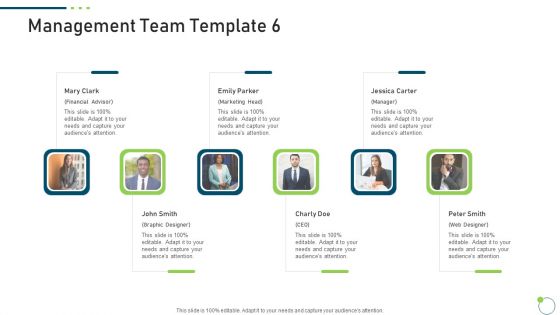 Investor Pitch Deck New Venture Capital Raising Management Team Web Pictures PDF