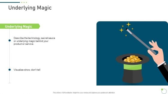 Investor Pitch Deck New Venture Capital Raising Underlying Magic Information PDF