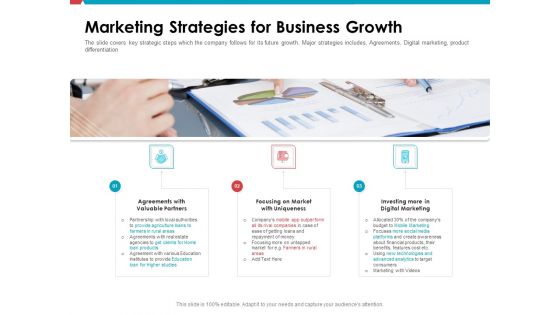 Investor Pitch Deck Public Offering Market Marketing Strategies For Business Growth Designs PDF
