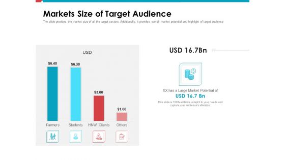 Investor Pitch Deck Public Offering Market Markets Size Of Target Audience Template PDF