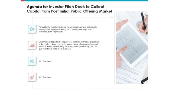 Investor Pitch Deck To Collect Capital From Post Initial Public Offering Market Ppt PowerPoint Presentation Complete Deck With Slides