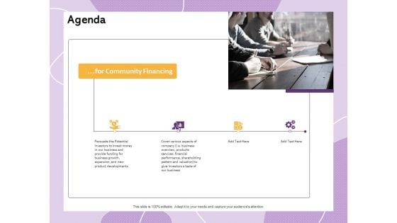 Investor Presentation For Society Funding Agenda Ppt PowerPoint Presentation Show Layouts PDF Investor Presentation For Society Funding Agenda Ppt PowerPoint Presentation Show Layouts PDF