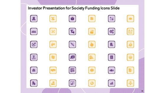 Investor Presentation For Society Funding Ppt PowerPoint Presentation Complete Deck With Slides