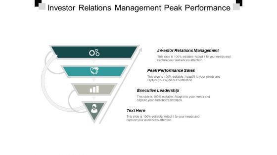 Investor Relations Management Peak Performance Sales Executive Leadership Ppt PowerPoint Presentation Icon Model