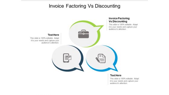 Invoice Factoring Vs Discounting Ppt PowerPoint Presentation Infographics Slides Cpb