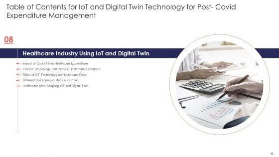 Iot And Digital Twin Technology For Post Covid Expenditure Management Ppt PowerPoint Presentation Complete Deck With Slides