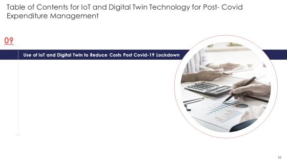 Iot And Digital Twin Technology For Post Covid Expenditure Management Ppt PowerPoint Presentation Complete Deck With Slides