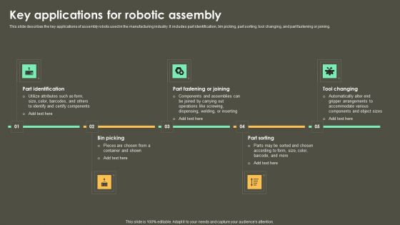 Iot Integration In Manufacturing Key Applications For Robotic Assembly Inspiration PDF Iot Integration In Manufacturing Key Applications For Robotic Assembly Inspiration PDF