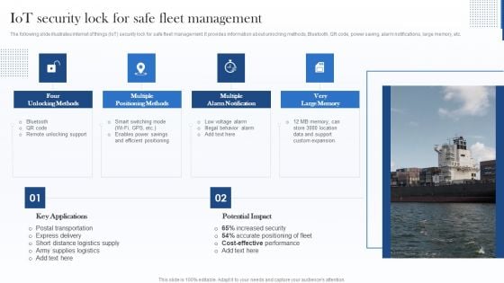 Iot Security Lock For Safe Fleet Management Sample PDF Iot Security Lock For Safe Fleet Management Sample PDF