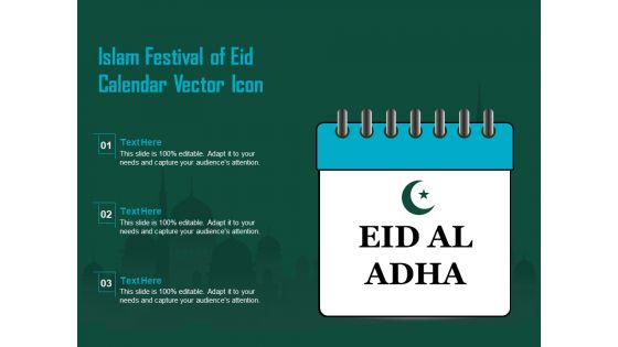 Islam Festival Of Eid Calendar Vector Icon Ppt PowerPoint Presentation Icon Slides PDF