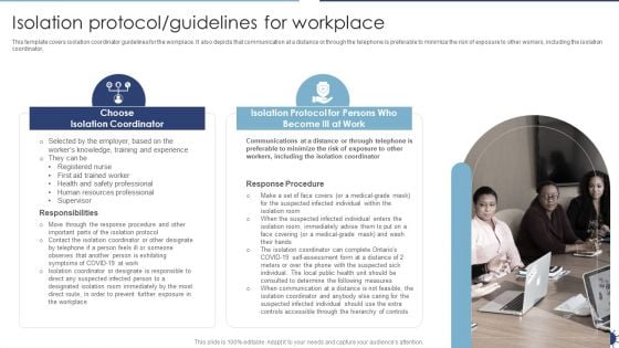 Isolation Protocol Guidelines For Workplace Organization Transformation Instructions Topics PDF