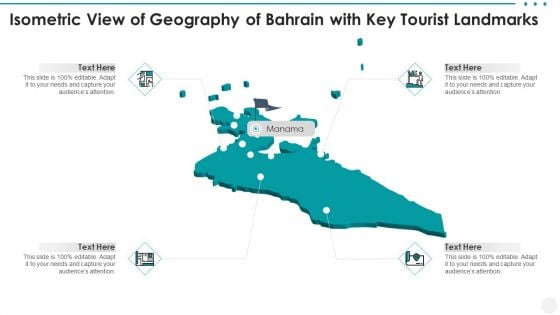 Isometric View Of Geography Of Bahrain With Key Tourist Landmarks Themes PDF