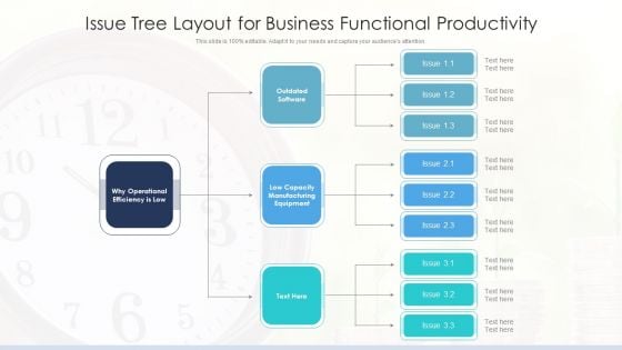 Issue Tree Layout For Business Functional Productivity Ppt Styles Visual Aids PDF