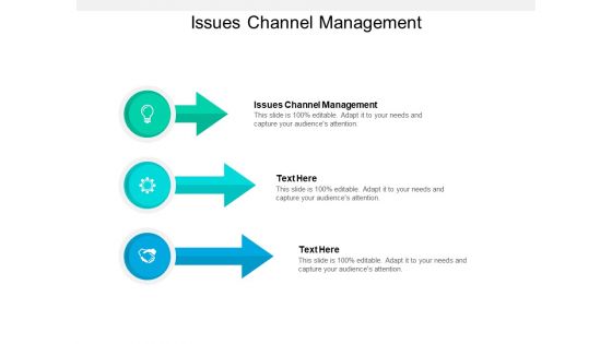 Issues Channel Management Ppt PowerPoint Presentation Pictures Slide Cpb