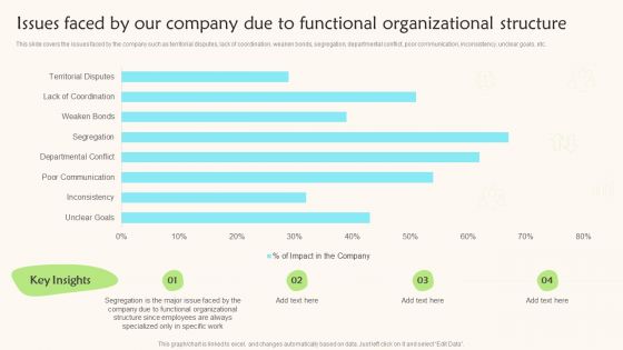 Issues Faced By Our Company Due To Functional Organizational Structure Teams Working Towards Sample PDF