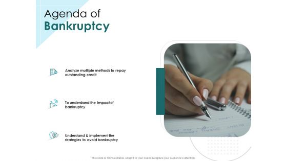 Issues Which Leads To Insolvency Agenda Of Bankruptcy Ppt Slides Deck PDF