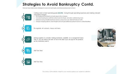 Issues Which Leads To Insolvency Strategies To Avoid Bankruptcy Contd Infographics PDF