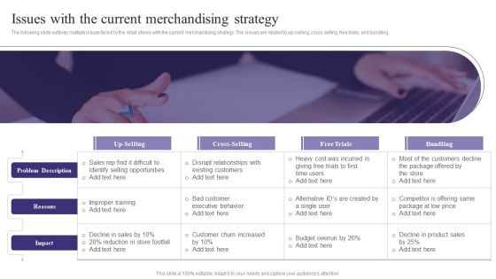 Issues With The Current Merchandising Strategy Graphics PDF