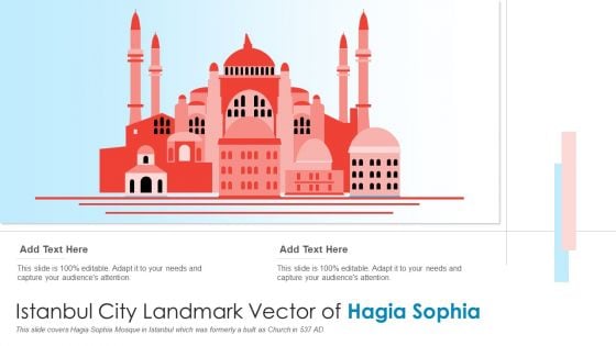 Istanbul City Landmark Vector Of Hagia Sophia PowerPoint Presentation PPT Template PDF