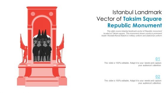 Istanbul Landmark Vector Of Taksim Square Republic Monument PowerPoint Presentation PPT Template PDF