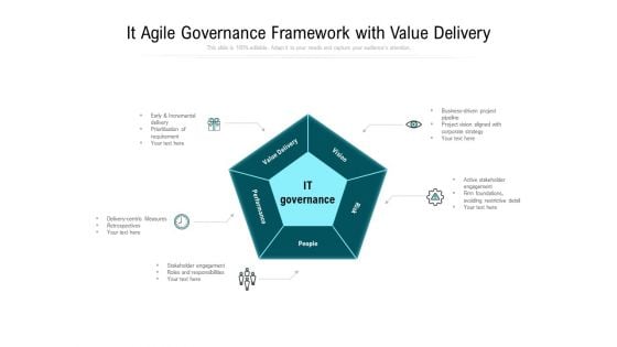 It Agile Governance Framework With Value Delivery Ppt PowerPoint Presentation Inspiration Background Images PDF