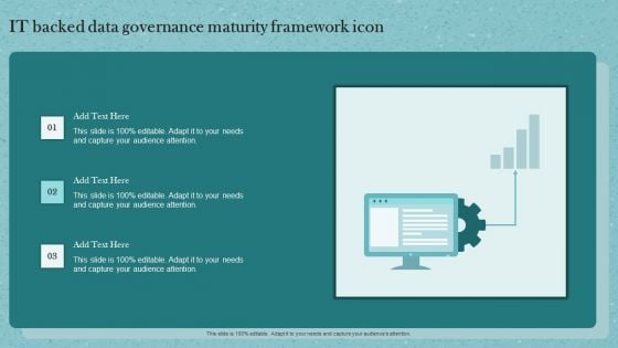 It Backed Data Governance Maturity Framework Icon Ppt Model Show PDF