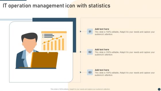 It Operation Management Icon With Statistics Inspiration PDF