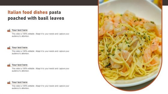 Italian Food Dishes Pasta Poached With Basil Leaves Portrait PDF