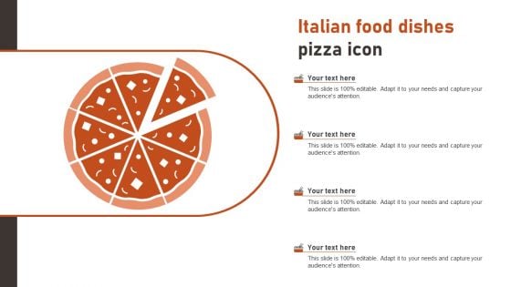 Italian Food Dishes Pizza Icon Demonstration PDF