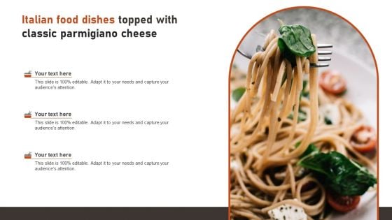 Italian Food Dishes Topped With Classic Parmigiano Cheese Graphics PDF