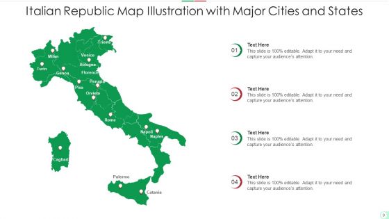 Italian Republic Map Highlighting Sea Territory Ppt PowerPoint Presentation Complete Deck With Slides