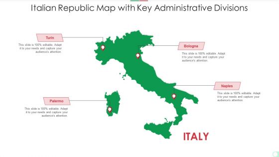 Italian Republic Map With Key Administrative Divisions Structure PDF