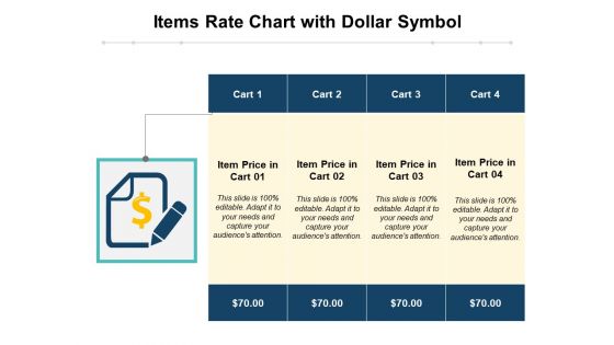 Items Rate Chart With Dollar Symbol Ppt PowerPoint Presentation Professional Pictures PDF Items Rate Chart With Dollar Symbol Ppt PowerPoint Presentation Professional Pictures PDF